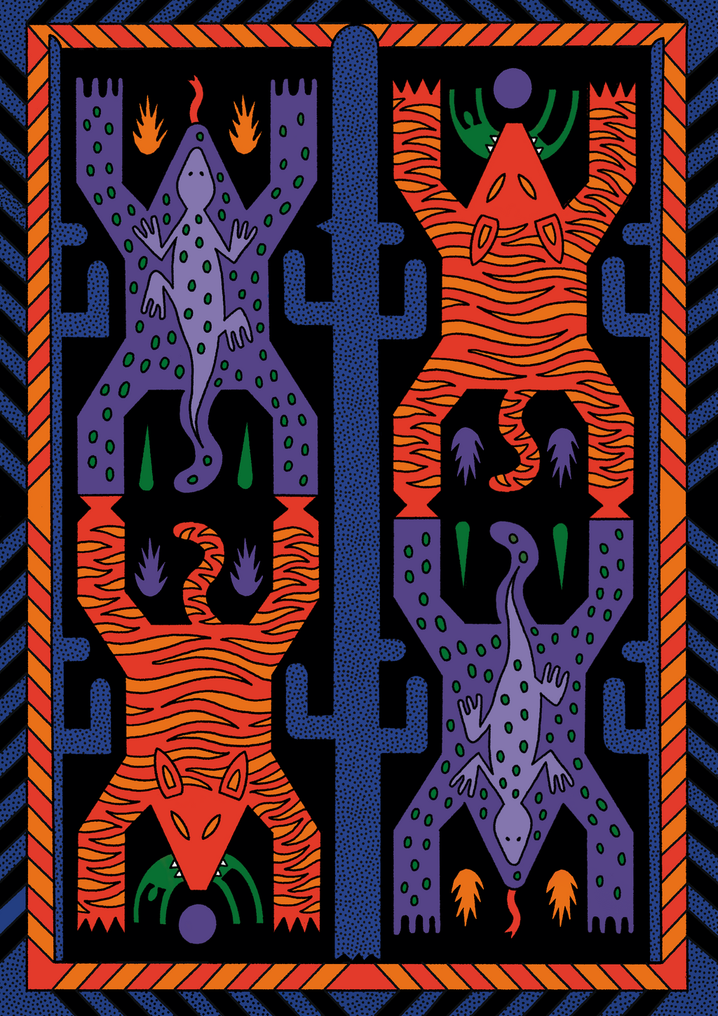 Tiger or Lizzard Art-print