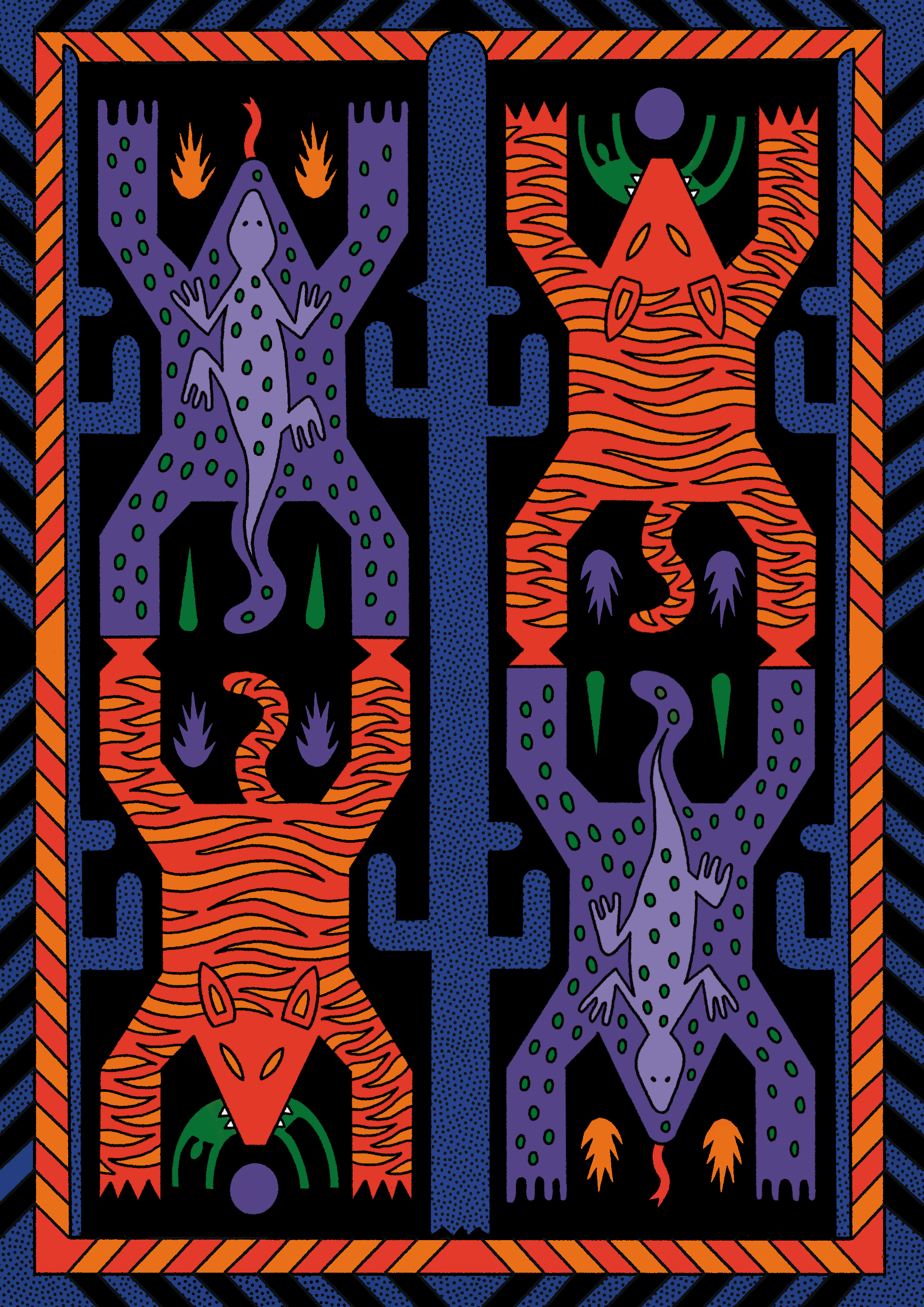 Tiger or Lizzard Art-print